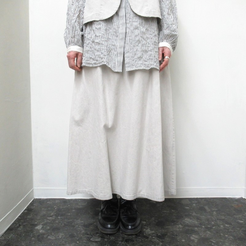 Parkes  前タックデニムギャザースカート /LGY1